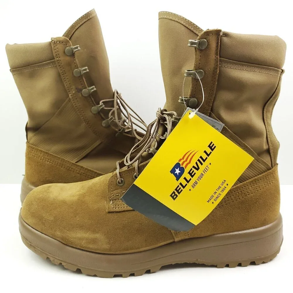 Belleville AHWC Boots Hot Weather Desert Tan Suede Hard Toe Men's 15 R NWT
